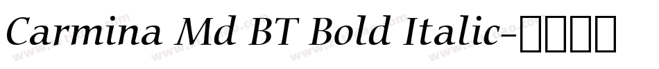 Carmina Md BT Bold Italic字体转换